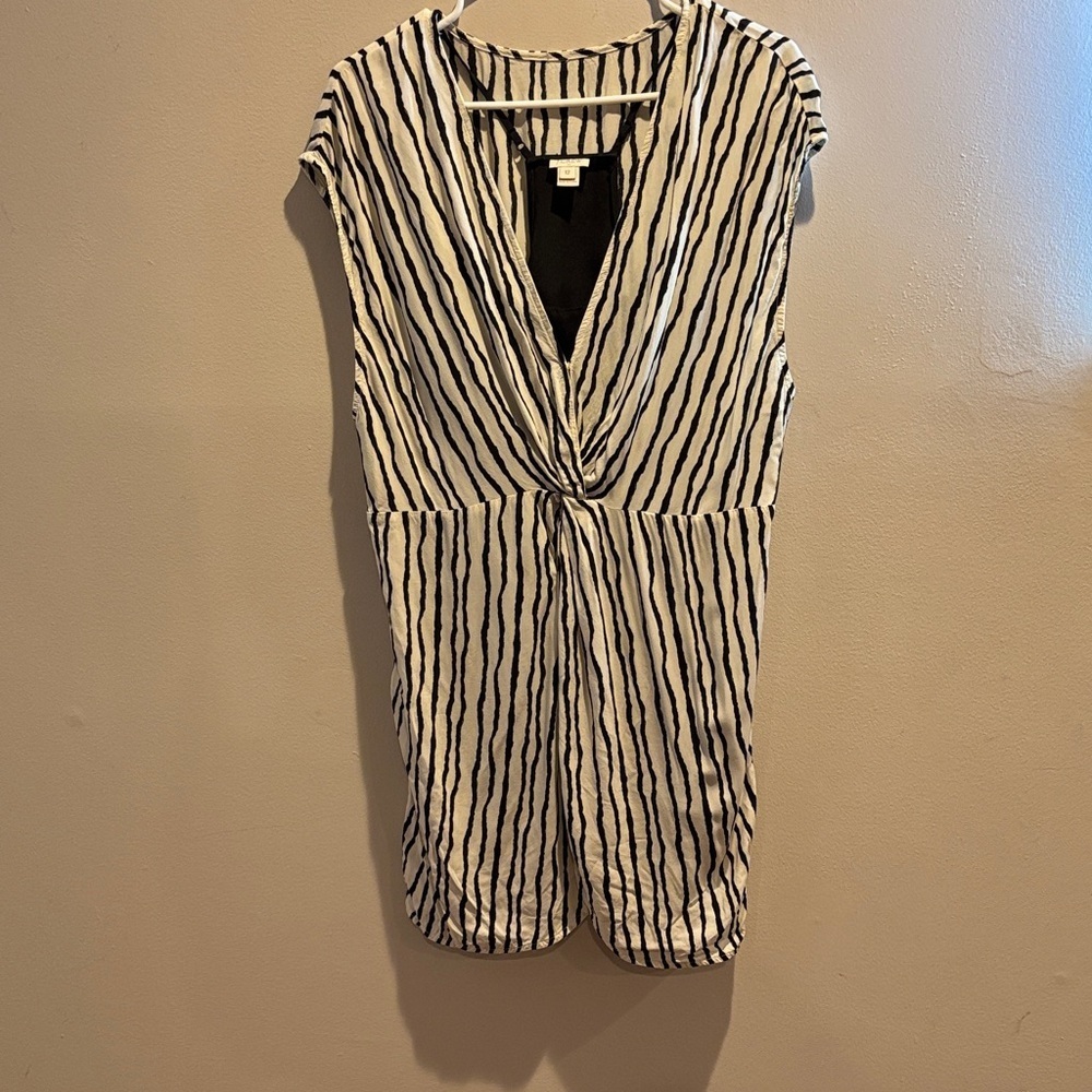 J. Crew Black and White Striped Garment